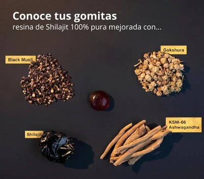 Gomitas Diarias de Shilajit Puro del Himalaya